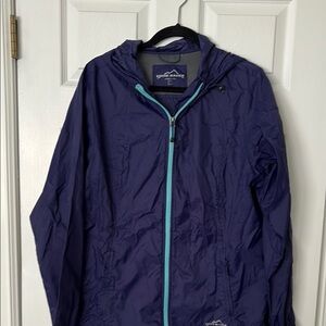 Eddie Bauer Purple/Blue Windbreaker with Hood